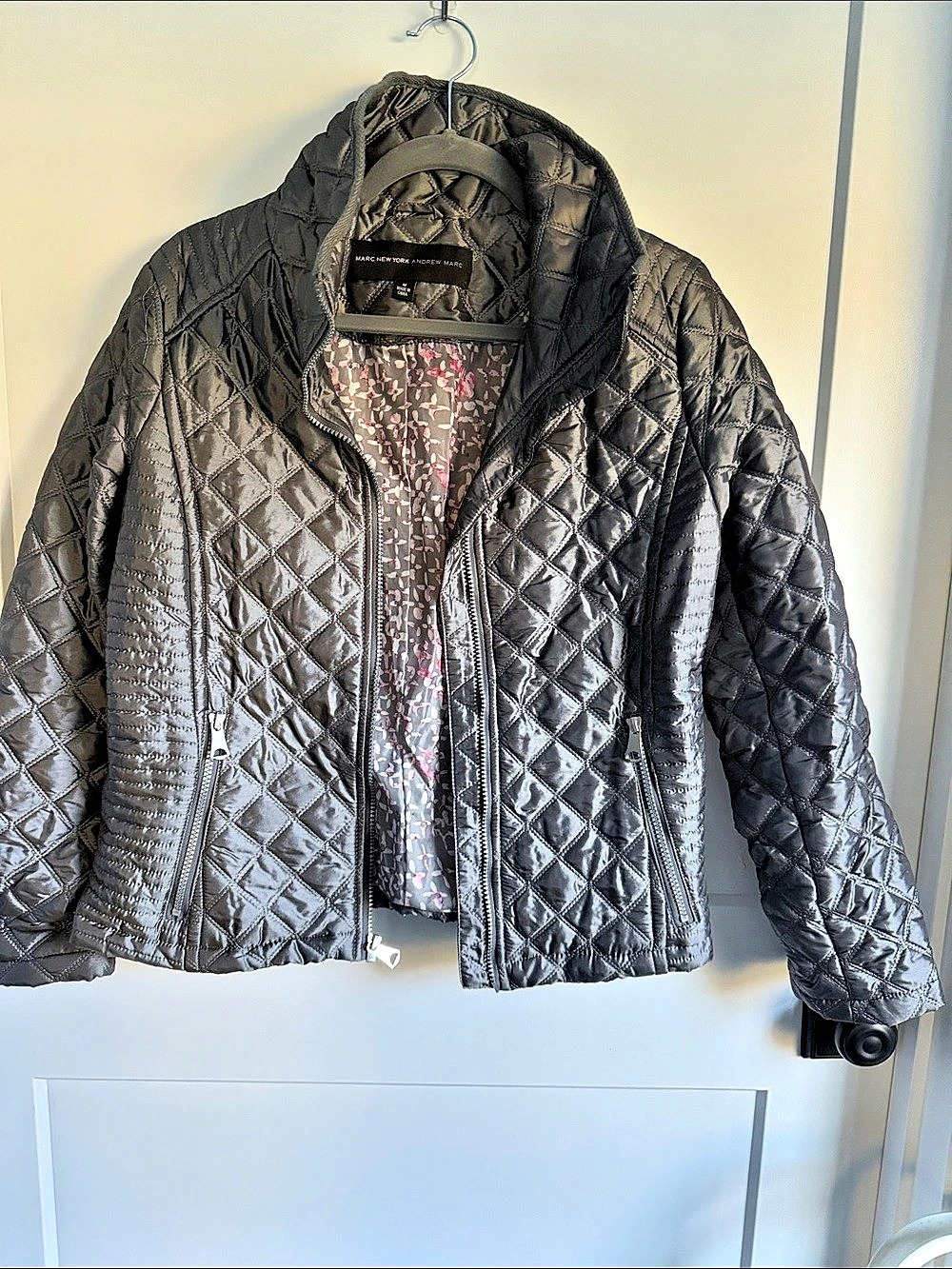 Marc New York Quilted Jacket in Black Size Medium Like New